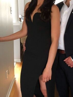 Black Nookie gown with slit